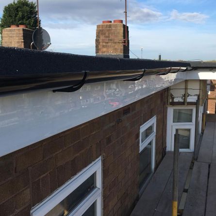 new guttering installed by M&R Roofing